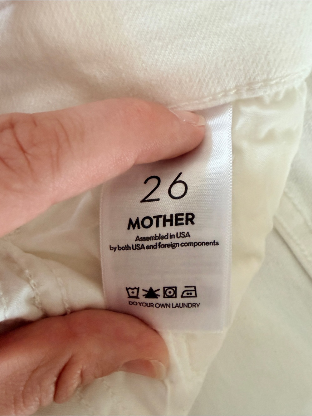 MOTHER White Frayed-Hem Wide Leg Jeans - Picture 3 of 4